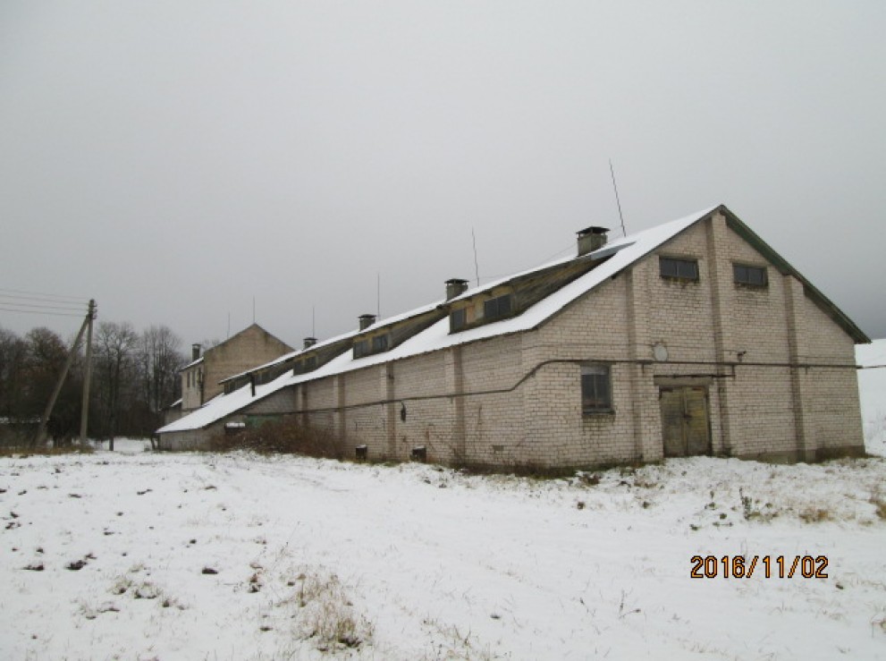 Selling 798.96 sq. m. warehouse premises in Kriaunai, Baršėnų village, Rokiškio district